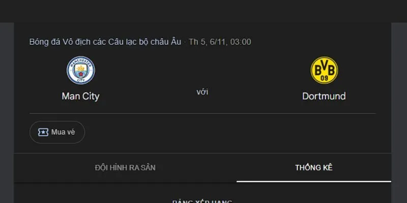 Phân tích để đưa ra dự đoán chính xác về trận Man City vs Dortmund